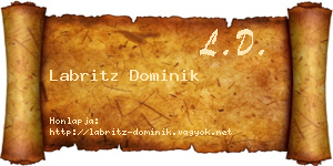 Labritz Dominik névjegykártya